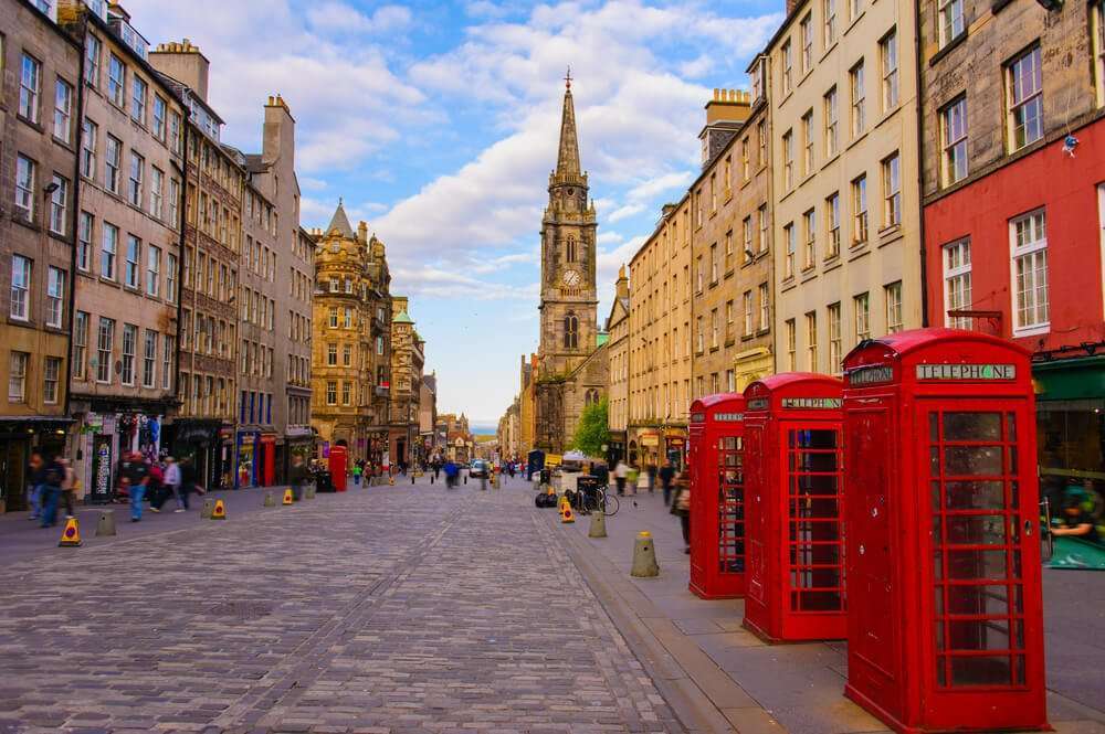 Busreizen naar Groot-Brittannië - Schotland Edinburgh Streetview